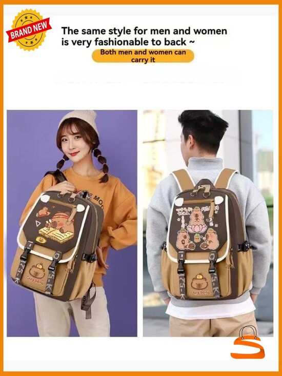 Large Capacity Waterproof Backpack with Pins and Accessories main image 7